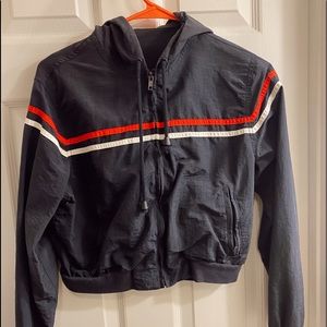 brandy melville (cropped zip up hoodie)